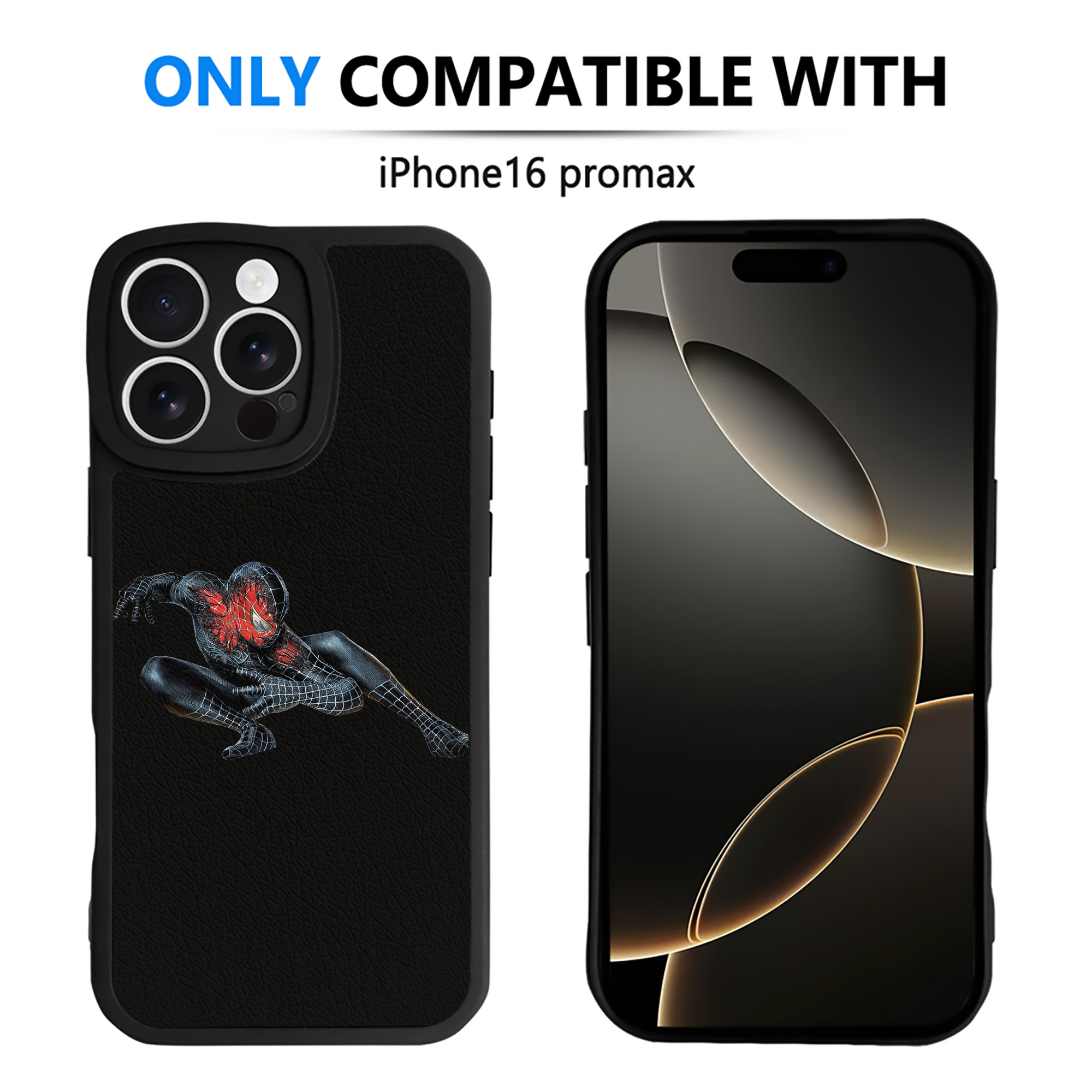 （画像用） Spider Man スパイダーマン 【iPhone 16シリーズ対応】シリコンスマホケース（レザー調） 材質：シリコン